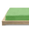 Hebké prostěradlo mikroplyš zelené 180x200 cm s napínací gumou