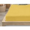 Prostěradlo mikroplyš 180x200 cm žluté pro manželskou postel