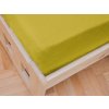 Bavlněné prostěradlo jersey žluté 60x120 cm