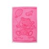 Růžový dětský ručník BEBÉ 30x50 cm s medvídkem a motýlkem