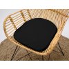 Černý podsedák na židli STANDARD pro elegantní sezení
