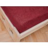 Froté prostěradlo do dětské postýlky vínové 60x120 cm – měkké a pohodlné