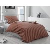 Elegantní bavlněné povlečení Caprivi hnědé s proužky 100% bavlna