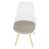 Bílo-šedobéžová židle DAMARA