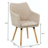 Béžové jídelní křeslo DABIR v béžovém provedení
