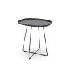 Stylový kulatý stolek RED černý – ideální k pohovce