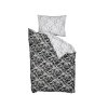 Krepové povlečení Zuzana černobílá  ROZMĚR 140 x 220 cm