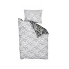 Krepové povlečení Zuzana černobílá  ROZMĚR 140 x 220 cm