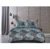 Povlečení z mikrovlákna BAREVNÉ LISTY tyrkysové