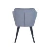 Pohodlné jídelní křeslo NEVADA tmavě šedé sametové čalounění