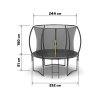trampolina ogrodowa black drabinka 244cm 8ft (2)