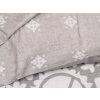 Bavlněné povlečení INDICUS šedé + povlak na polštářek 40 x 50 cm zdarma