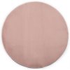 Kulatý starorůžový koberec JANES z umělé králičí kožešiny 80 cm