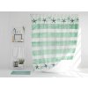 Sprchový závěs a předložka JUOSTO zelený, set 2 ks