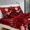 Povlečení z mikrovlákna SANTA A DÁRKY červené
