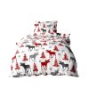 Kvalitní Flanelové povlečení VÁNOČNÍ LOS bílé
