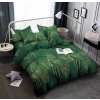 Moderní povlečení z mikrovlákna VENECIA zelené s jemným vzorem listů