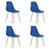 Jednoduchá a stylová jídelní židle OSAKA modrá do světlého interiéru
