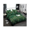 Luxusní povlečení z mikrovlákna DAMON zelené s listovým vzorem