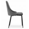 Tmavě šedá sametová židle LODI