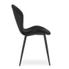 Černá sametová židle TERNI  s černými nohami