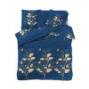 Povlečení z mikrovlákna ZLATÁ VĚTEV tmavě modré