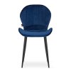 3554 krzeslo MIKA niebieski aksamit przod