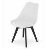 Bílá židle BALI MARK s černými nohami
