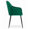 Zelené sametové jídelní křeslo NUGAT
