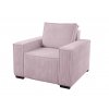 Světle růžové manšestrové křeslo SMART