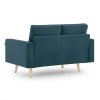 Elegantní 2místná pohovka MANDI VELVET v petrolejové barvě