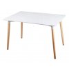 AKCE Bílý jídelní stůl BERGEN 100x70 cm II. jakost