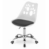 Moderní kancelářská židle PRINT bílo-černá s ergonomickým sedákem