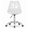 Ergonomická bílá židle PRINT s výřezem ve tvaru tlapky