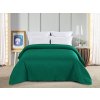 Zelený přehoz na postel se vzorem LEAVES