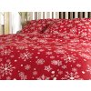 Teplé povlečení mikroplyš SNOWFALL červené ideální na zimu