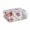 Bílá vánoční mikroplyšová deka NORTH POLE