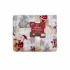 Bílá vánoční mikroplyšová deka NORTH POLE