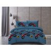 Povlečení z mikrovlákna MOTORBIKE modré