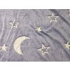 Stylové svítící povlečení BIG MOON šedé z hebkého mikroplyše