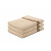 Set 2x osuška GREEK krémová 70 x 130 cm s bordurou, 100% bavlna