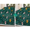 Vánoční beránková deka SNĚHULÁK A PERNÍČEK 160x200 cm set 2 kusy