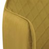 Hořčicové sametové jídelní křeslo VIALLI
