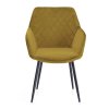 Hořčicové sametové jídelní křeslo VIALLI