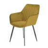 Hořčicové sametové jídelní křeslo VIALLI