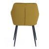 Hořčicové sametové jídelní křeslo VIALLI