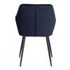 Tmavě modré sametové jídelní křeslo VIALLI