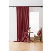 2x Vínový zatemňovací závěs VELVET s kovovými kroužky 135x250 cm
