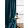2x Tyrkysový zatemňovací závěs VELVET s kovovými kroužky 135x250 cm