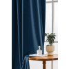 2x Tmavě modrý zatemňovací závěs VELVET s kovovými kroužky 135x250 cm